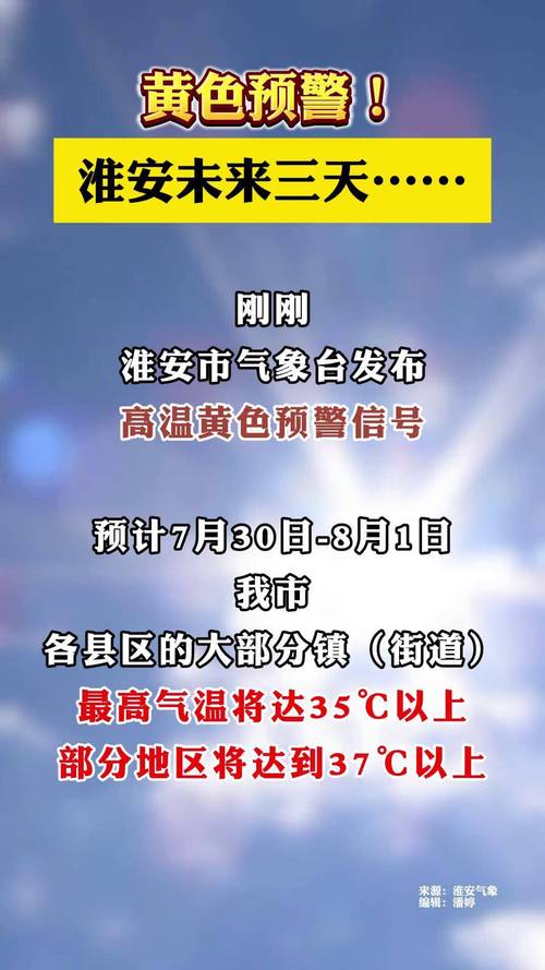 安徽省临泉县发布高温黄色预警