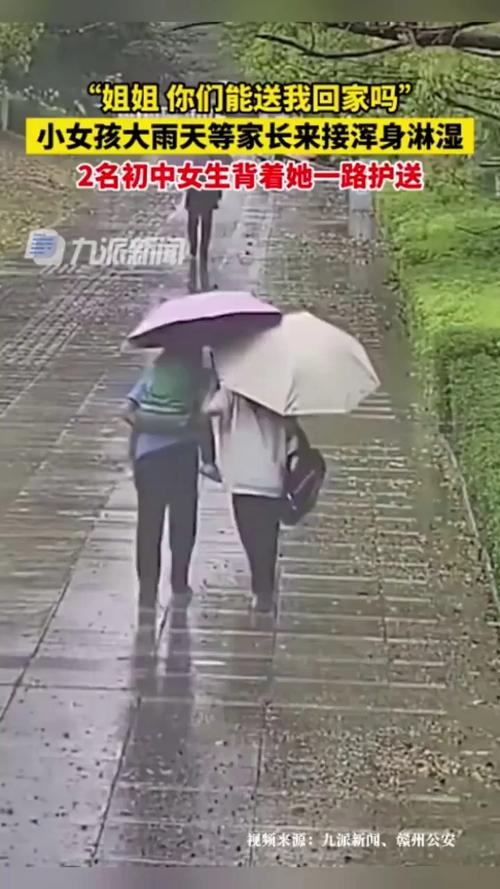 风雪天偶遇独行小女孩 好心人一路护送