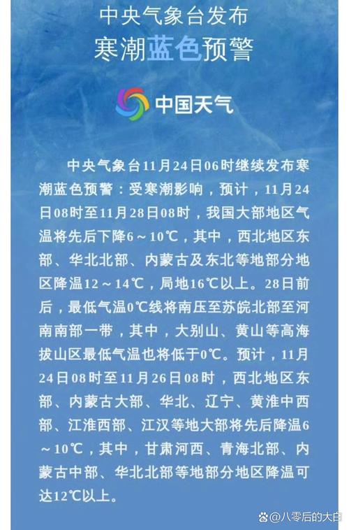 甘肃省肃北蒙古族自治县发布寒潮蓝色预警
