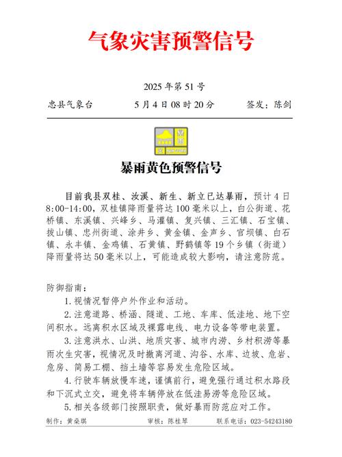 贵州省石阡县发布暴雨黄色预警_3