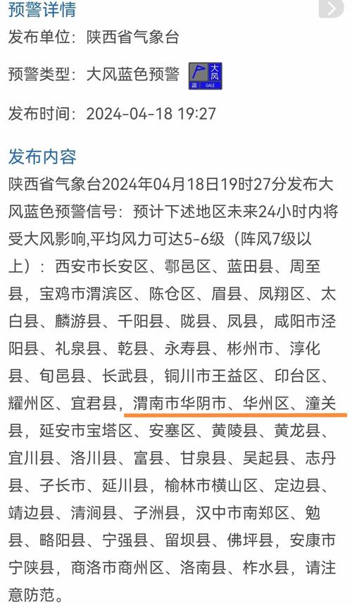 陕西省临潼区发布大风黄色预警