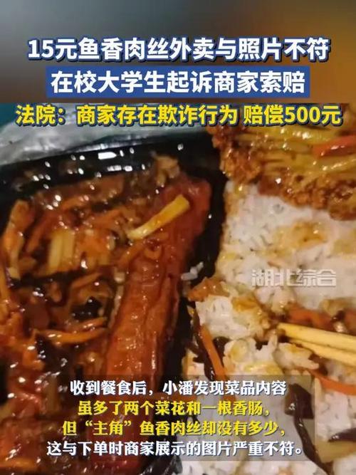 鱼香肉丝与照片不符?大学生把店家告上法庭!