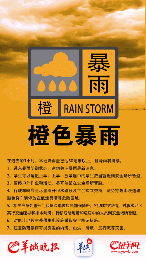 四川省高坪区发布暴雨橙色预警