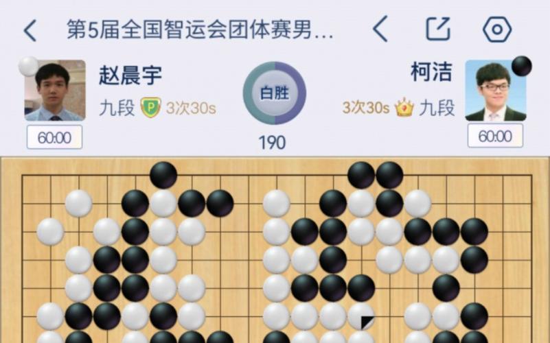 今日中盘胜赵晨宇 明日迎战柯洁