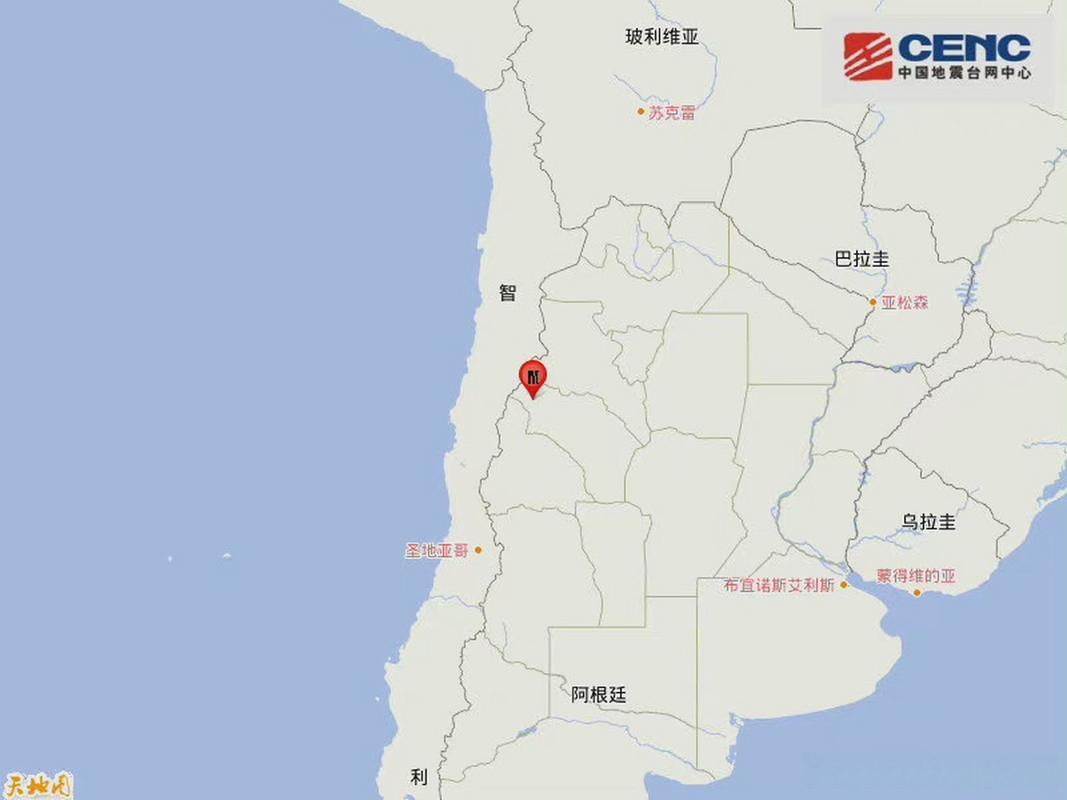 阿根廷发生6级地震 暂无人员伤亡报告