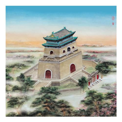 戴上眼镜探鼓楼坐着巴士游中轴